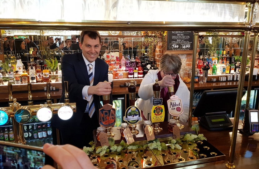 John pouring a pint