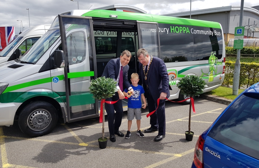 John at the Hoppa Bus Launch