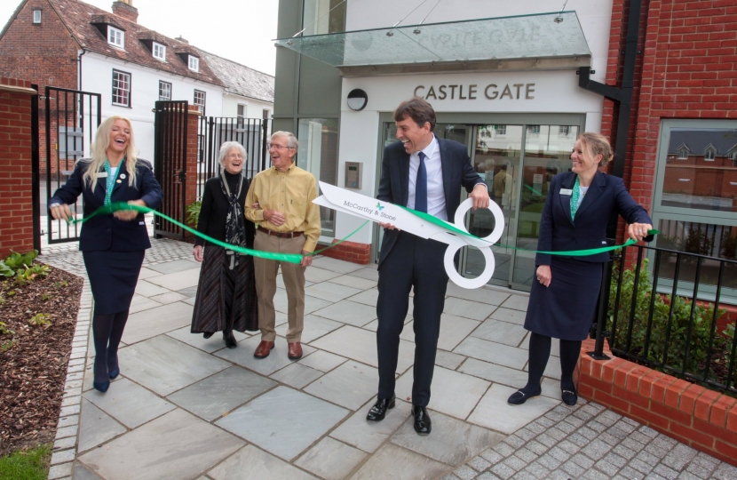 JG opening McCarthy and Stone's Castle Gate retirement community building 