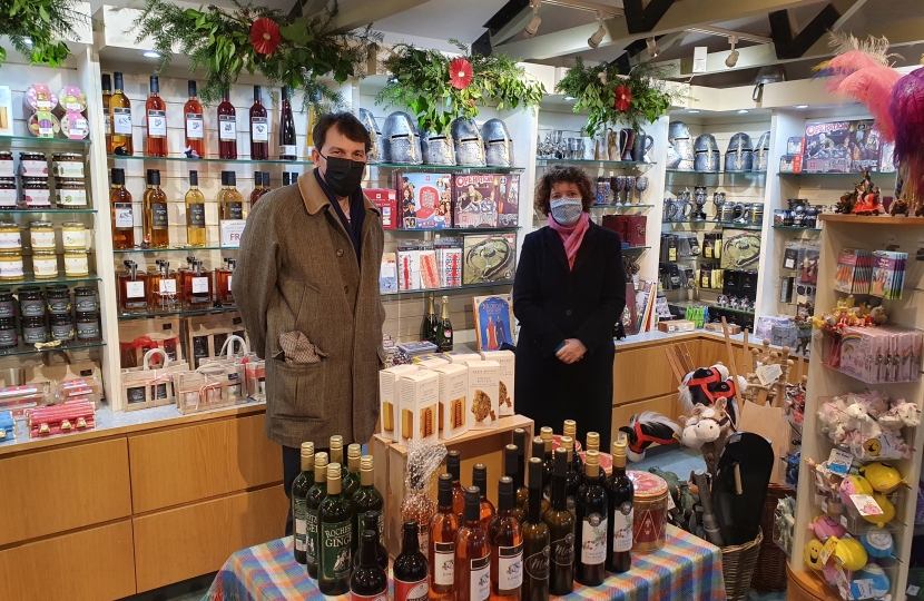 John visiting the visitor's shop