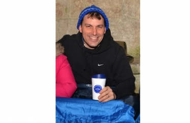 John at charity sleep-out