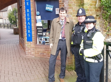 John speaking to the extra police officers on duty to support Salisbury